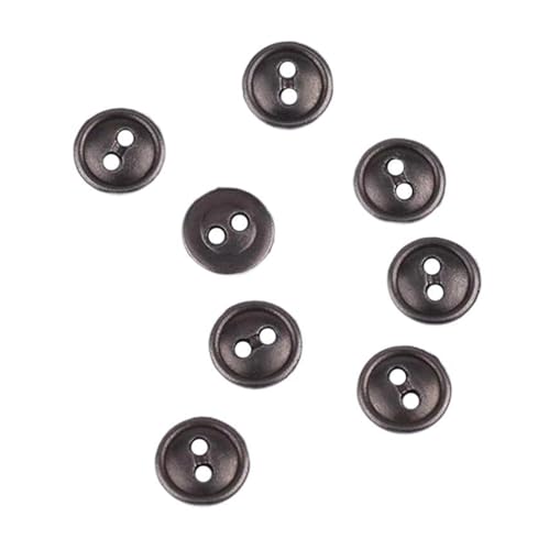 Zwei-Loch-/Vier-Loch-Metallknöpfe für Herren- und Damenknöpfe, 44 Silber, 12mm 10 Stk von Eoyajsze