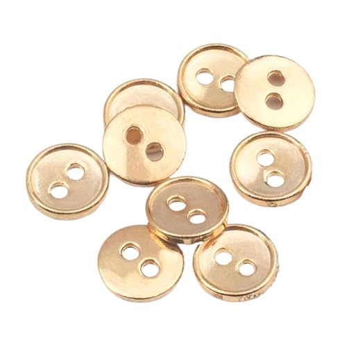 Zwei-Loch-/Vier-Loch-Metallknopf-Jacken-Dekorknöpfe, 1-Gold, 11mm 10 Stk Zwei-Loch-/Vier-Loch-Metallknopf-Jacken-Dekorknöpfe, 1-Gold, 11mm 10 Stk von Eoyajsze