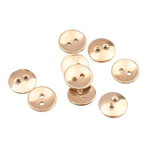 Zwei-Loch-/Vier-Loch-Metallknopf-Jacken-Dekorknöpfe, 7-Gold, 11mm 10 Stk Zwei-Loch-/Vier-Loch-Metallknopf-Jacken-Dekorknöpfe, 7-Gold, 11mm 10 Stk von Eoyajsze