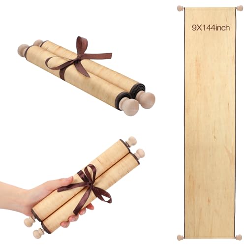 Epakh 1 Packung leere Papierrollen auf Holzstab gewickelt zum Schreiben, Zeichnen, Kalligraphie, Hochzeitsgelübde, Cosplay-Requisiten, Renaissance-Festivals, Tisch-Rollenspiele Epakh 1 Packung leere Papierrollen auf Holzstab gewickelt zum Schreiben, Zeichnen, Kalligraphie, Hochzeitsgelübde, Cosplay-Requisiten, Renaissance-Festivals, Tisch-Rollenspiele von Epakh