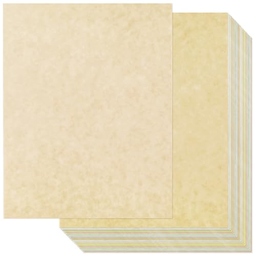 Epakh 200 Blatt Pergamentpapier, 21,6 x 27,9 cm, Standard-Buchstabe, Vintage, farbig, altes Pergament, doppelseitiges Druckpapier (gemischte Farben) von Epakh