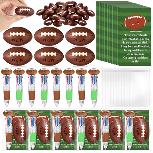 Epakh 30 Sets Kugelschreiber für Fußballliebhaber, mehrfarbig, 4-in-1-Design mit Emotionsunterstützung, Stressball und Karten, Geschenk für Klasse, Studenten, Sport, Team, Fußball, Heckklappe Epakh 30 Sets Kugelschreiber für Fußballliebhaber, mehrfarbig, 4-in-1-Design mit Emotionsunterstützung, Stressball und Karten, Geschenk für Klasse, Studenten, Sport, Team, Fußball, Heckklappe von Epakh