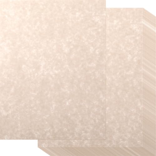 Epakh Pergamentpapier für das Alter, 21,6 x 27,9 cm, Standard-Buchstaben, Vintage, farbig, altes Pergament, doppelseitiges Druckpapier, Dunkelbeige, 150 Stück von Epakh