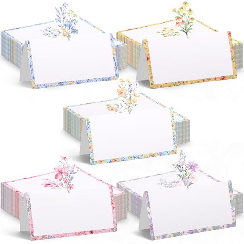 Epakh Platzkarten mit Blumenmuster, Wildblumen, für Hochzeit, Sitzgelegenheit, Namenskarte, Tischdekoration, gefaltete Zelt-Platzkarten für Babyparty, Geburtstag, Abendessen, Empfang, Tischdekoration Epakh Platzkarten mit Blumenmuster, Wildblumen, für Hochzeit, Sitzgelegenheit, Namenskarte, Tischdekoration, gefaltete Zelt-Platzkarten für Babyparty, Geburtstag, Abendessen, Empfang, Tischdekoration von Epakh
