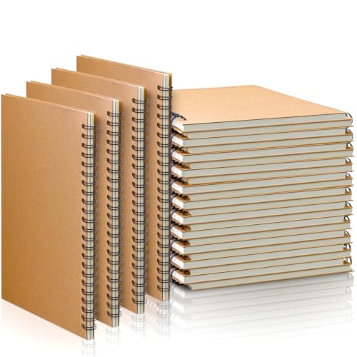 Epakh Spiralnotizbuch, Hardcover, breite linierte Seiten, 50 Blatt, 100 Seiten, linierter Stil (B5, blanko), 22 Packungen von Epakh