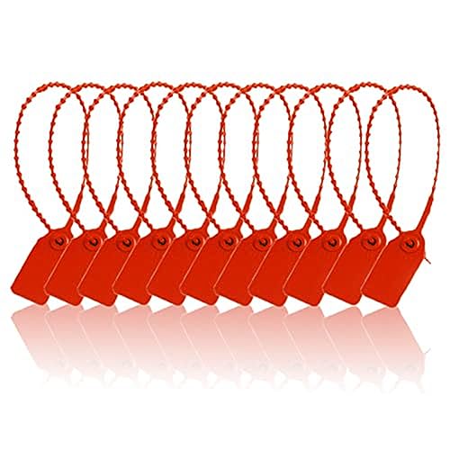 Epdpekc 100 Stück Kunststoff-Manipulationssiegel, Nummerierte Kabelbinder, Etiketten für Feuerlöscher, Versand, 250 mm B von Epdpekc