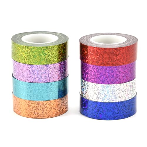 Epdpekc 8-Teiliges Abdeckband Rainbow Arts für die Dekoration zu Hause oder im Büro. Viskosität, 8 Leuchtende Farben, Leicht Abreißbar, Kein Klebeband von Epdpekc