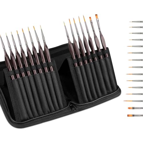 Epdpekc Detail-Pinsel-Set, 15-Teilig, Kleine Professionelle Miniatur-Pinsel, Künstler-Detailpinsel Epdpekc Detail-Pinsel-Set, 15-Teilig, Kleine Professionelle Miniatur-Pinsel, Künstler-Detailpinsel von Epdpekc