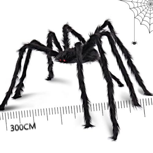 300cm Spinne Halloween Außen Dekorationen, Gigant Haarige Schwarze Spinne, Erschreckende Gefälschte Riesige Spinne Requisiten Für Halloween Innen, Outdoor und Yard Gruselige Haus Party Dekor Zubehör 300cm Spinne Halloween Außen Dekorationen, Gigant Haarige Schwarze Spinne, Erschreckende Gefälschte Riesige Spinne Requisiten Für Halloween Innen, Outdoor und Yard Gruselige Haus Party Dekor Zubehör von Epesl