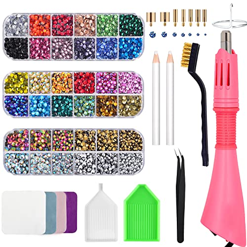Bedazzler Kit mit Strass, Hot Fixed Edelstein Handwerk Applicator für Diamant Malerei Stift, Wachsstift, Pinzette, Tablett, Reinigungsbürste Tuch, 28 Farben Strass Kristalle für DIY Kleidung Schuhe Bedazzler Kit mit Strass, Hot Fixed Edelstein Handwerk Applicator für Diamant Malerei Stift, Wachsstift, Pinzette, Tablett, Reinigungsbürste Tuch, 28 Farben Strass Kristalle für DIY Kleidung Schuhe von Epesl