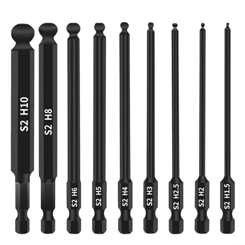 EpheyFIF 100 mm Sechskant-Schraubendreher-Bit-Set, 1/4-Zoll-Sechskantschaft, Bohrer-Bit-Set, 1,5 mm - 10 mm, magnetisch, Schnellwechsel-Verlängerungs-Bithalter-Set für die Montage von Möbeln (ohne EpheyFIF 100 mm Sechskant-Schraubendreher-Bit-Set, 1/4-Zoll-Sechskantschaft, Bohrer-Bit-Set, 1,5 mm - 10 mm, magnetisch, Schnellwechsel-Verlängerungs-Bithalter-Set für die Montage von Möbeln (ohne von EpheyFIF