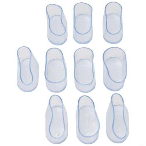 EpheyFIF Stuhlbeinkappen, rechteckige Tischbein-Abdeckungen, Gummi-Stuhlbein-Bodenschoner, PVC-Möbelbein-Stopper, reduziert Lärm, verhindert Kratzer, 15 x 30 mm, transparent, 10 Stück von EpheyFIF