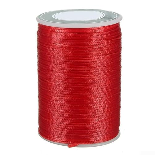 Gewachstes Garn zum Nähen von Lederhandwerk, 0 8 mm 78 m Polyesterschnur, stark und (rot) von EpheyFIF