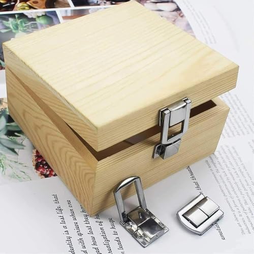 Knebelverschlüsse aus Zinklegierung zum sicheren Verschließen von Schmuck- und Erinnerungsboxen, 10 Stück Knebelverschlüsse aus Zinklegierung zum sicheren Verschließen von Schmuck- und Erinnerungsboxen, 10 Stück von EpheyFIF