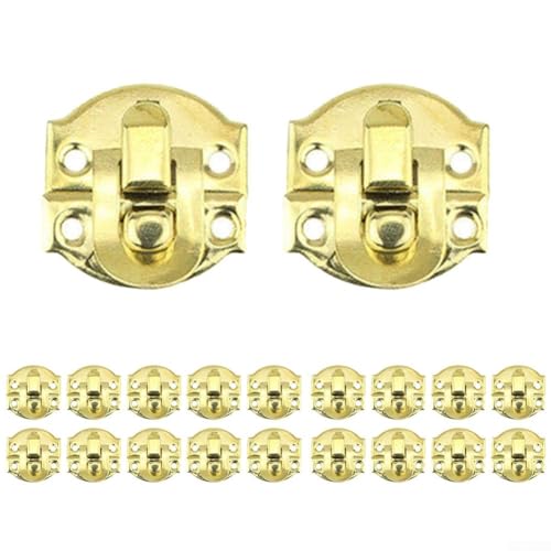 Schnappverschlüsse aus Eisen, Antik-Look, für Schmuck, Koffer und Holzkisten, Retro-Stil, Gelb, 20 Stück Schnappverschlüsse aus Eisen, Antik-Look, für Schmuck, Koffer und Holzkisten, Retro-Stil, Gelb, 20 Stück von EpheyFIF