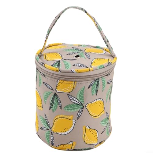 Stricktasche, Aufbewahrungstasche für Häkelgarn, tragbare Häkeltasche, Organizer, Stricktaschen für Wolle und Nadeln, Oxford-Pullover-Häkelnadeln, Organisationspaket (Zitronengelb) von EpheyFIF