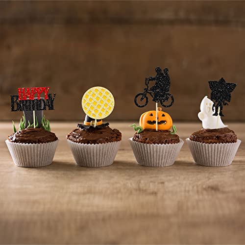 24 Stück Stranger Happy Birthday Cupcake-Topper Glitzer Fremde inspiriert TV-Programm Thema Cupcake Picks für Fremde Thema Babyparty Kinder Geburtstag Party Kuchen Dekorationen Zubehör 24 Stück Stranger Happy Birthday Cupcake-Topper Glitzer Fremde inspiriert TV-Programm Thema Cupcake Picks für Fremde Thema Babyparty Kinder Geburtstag Party Kuchen Dekorationen Zubehör von Ephlyn