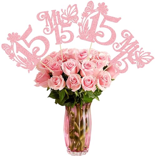 Ephlyn 12 Stück Happy 15th Birthday Tafelaufsätze Hello 15 Sweet 15 Tischblumen Tafelaufsätze Sticks Fifteen Mis 15 Quitten Blumendekorationen für Prost bis 15. Themenjubiläum Partyzubehör Rosa Ephlyn 12 Stück Happy 15th Birthday Tafelaufsätze Hello 15 Sweet 15 Tischblumen Tafelaufsätze Sticks Fifteen Mis 15 Quitten Blumendekorationen für Prost bis 15. Themenjubiläum Partyzubehör Rosa von Ephlyn