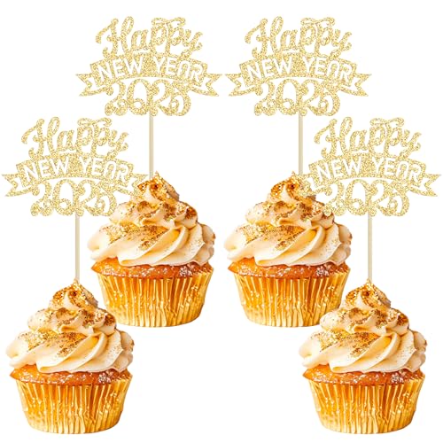 Ephlyn 24 Stück 2025 Happy New Year Cupcake Toppers Glitter Feuerwerk Hello 2025 Cupcake Picks für Cheers to 2025 Happy New Year Eve Thema Urlaub Party Kuchen Dekorationen Supplies Gold Ephlyn 24 Stück 2025 Happy New Year Cupcake Toppers Glitter Feuerwerk Hello 2025 Cupcake Picks für Cheers to 2025 Happy New Year Eve Thema Urlaub Party Kuchen Dekorationen Supplies Gold von Ephlyn
