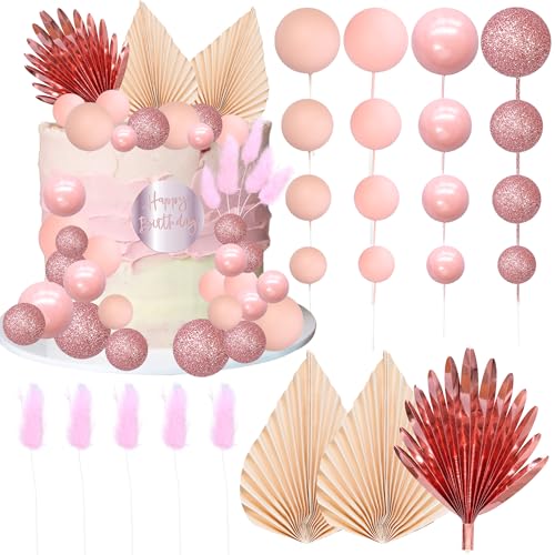 Ephlyn 33 Stück Kugeln Kuchen Topper Boho Palmblätter Kuchen Dekorationen Runde Acryl Happy Birthday Cupcake Toppers für Geburtstag Hochzeit Baby Shower Party Supplies Roségold Ephlyn 33 Stück Kugeln Kuchen Topper Boho Palmblätter Kuchen Dekorationen Runde Acryl Happy Birthday Cupcake Toppers für Geburtstag Hochzeit Baby Shower Party Supplies Roségold von Ephlyn