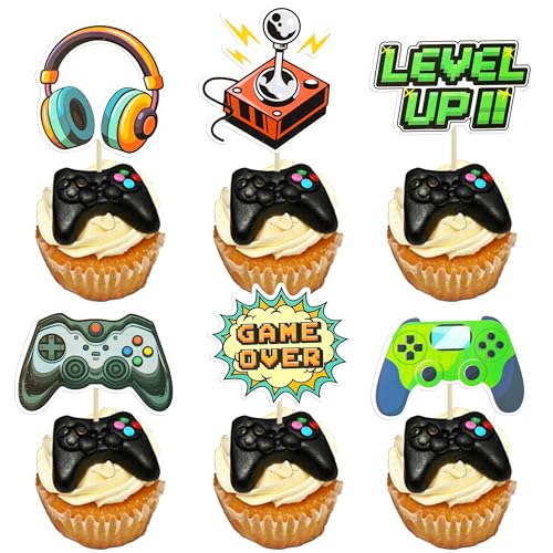 Ephlyn Cupcake-Aufsätze für Videospiele, zusammengebaut, Spiel auf Controllern, Cupcake-Picks, GamePad-Kuchendekorationen für Spielthemen, Babyparty, Geburtstag, Jahrestag, Party-Dekorationen, Ephlyn Cupcake-Aufsätze für Videospiele, zusammengebaut, Spiel auf Controllern, Cupcake-Picks, GamePad-Kuchendekorationen für Spielthemen, Babyparty, Geburtstag, Jahrestag, Party-Dekorationen, von Ephlyn