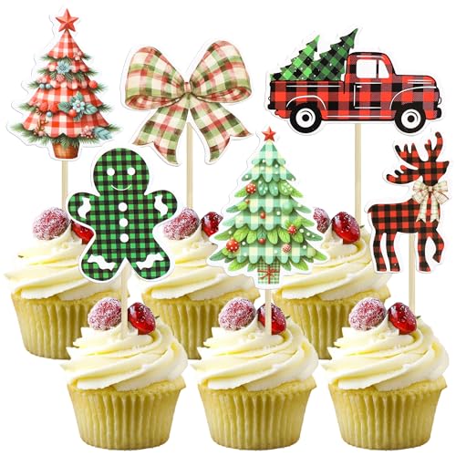 Ephlyn Cupcake-Aufsätze mit Weihnachtsbäumen, 36 Stück Ephlyn Cupcake-Aufsätze mit Weihnachtsbäumen, 36 Stück von Ephlyn