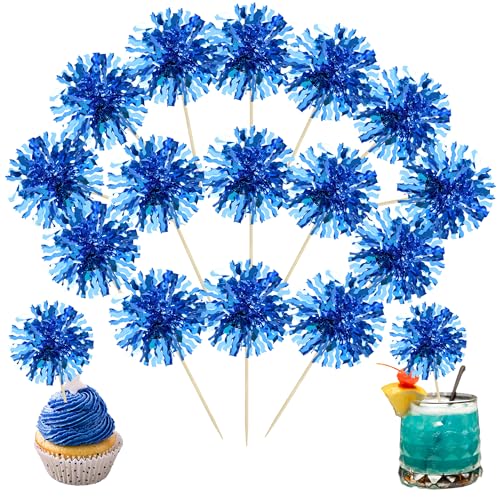 Ephlyn Cupcake-Topper aus Folie, Feuerwerk, Blau, Lametta, Blume, Getränke, Rührstäbchen, Cocktail, Lebensmittel, Obst, Kuchendekoration für Valentinstag, Party, Dekoration, Blau, 30 Stück Ephlyn Cupcake-Topper aus Folie, Feuerwerk, Blau, Lametta, Blume, Getränke, Rührstäbchen, Cocktail, Lebensmittel, Obst, Kuchendekoration für Valentinstag, Party, Dekoration, Blau, 30 Stück von Ephlyn