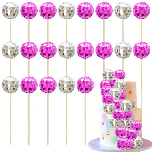 Ephlyn Discokugel-Cupcake-Topper für Weihnachten, Discokugeln, Cupcake-Picks, Mini-Disco-Kugel-Kuchenaufsätze, Dekorationen für Disco-Mottoparty, 70er-Jahre, Disco-Party-Dekorationen, Rosenrot, Ephlyn Discokugel-Cupcake-Topper für Weihnachten, Discokugeln, Cupcake-Picks, Mini-Disco-Kugel-Kuchenaufsätze, Dekorationen für Disco-Mottoparty, 70er-Jahre, Disco-Party-Dekorationen, Rosenrot, von Ephlyn