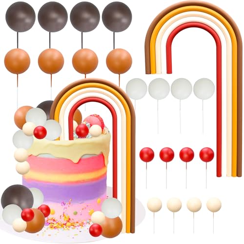 Ephlyn Regenbogen-Kuchenaufsätze, Mini-Kugeln, Kuchendekorationen, Pastellfarben, Cupcake-Topper für Geburtstag, Babyparty, Hochzeit, Party, Zubehör, roter Kaffee, 26 Stück Ephlyn Regenbogen-Kuchenaufsätze, Mini-Kugeln, Kuchendekorationen, Pastellfarben, Cupcake-Topper für Geburtstag, Babyparty, Hochzeit, Party, Zubehör, roter Kaffee, 26 Stück von Ephlyn