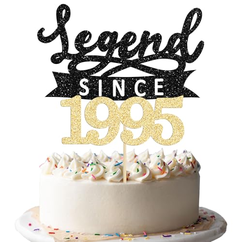 Ephlyn Tortenaufsatz mit Aufschrift "Legend Since 5,067.3 cm, glitzernd, Aufschrift "Thirty Happy 30th Birthday", Kuchendekoration für 30. Geburtstag, Jahrestag, Party-Dekoration, Schwarz/Gold, 1 Ephlyn Tortenaufsatz mit Aufschrift "Legend Since 5,067.3 cm, glitzernd, Aufschrift "Thirty Happy 30th Birthday", Kuchendekoration für 30. Geburtstag, Jahrestag, Party-Dekoration, Schwarz/Gold, 1 von Ephlyn