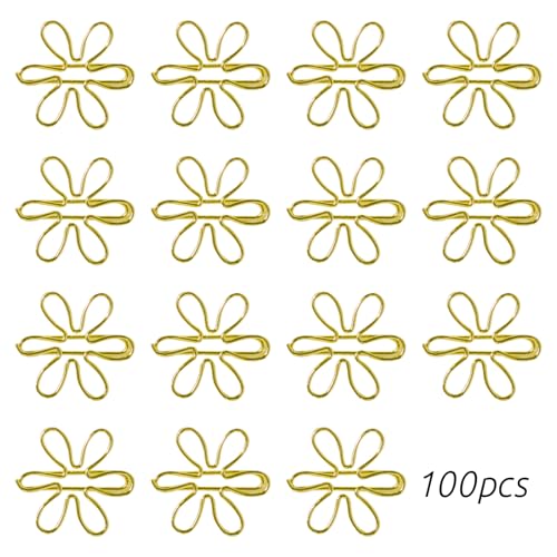 Innovative Blumen-Büroklammern, 100 Stück, ausgefallene Metall-Sonnenblumen-Büroklammern, niedlich, 27,9 x 27,9 cm, perfekt für Büro, Schule und Zuhause, große süße Clips zum Organisieren von von Epicover