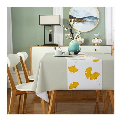 Epinki 110x170CM Tischtücher, Tischwäsche Ginkgoblatt PVC, Lotuseffekt Abwaschbar Tischdecken Wasserabweisend für Küche, Esstisch, Couchtisch, Parteien, Abendessen, Beige Epinki 110x170CM Tischtücher, Tischwäsche Ginkgoblatt PVC, Lotuseffekt Abwaschbar Tischdecken Wasserabweisend für Küche, Esstisch, Couchtisch, Parteien, Abendessen, Beige von Epinki