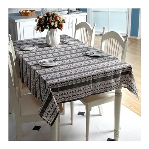 Epinki 90x90CM Tischtücher, Tischwäsche Weihnachtsthema Hirsche Streifen Baumwolle, Tischdecke Hochzeit Garten Zimmer Tischdekoration, für Drinnen Garten Esszimmer Party und Festen, Grau Epinki 90x90CM Tischtücher, Tischwäsche Weihnachtsthema Hirsche Streifen Baumwolle, Tischdecke Hochzeit Garten Zimmer Tischdekoration, für Drinnen Garten Esszimmer Party und Festen, Grau von Epinki