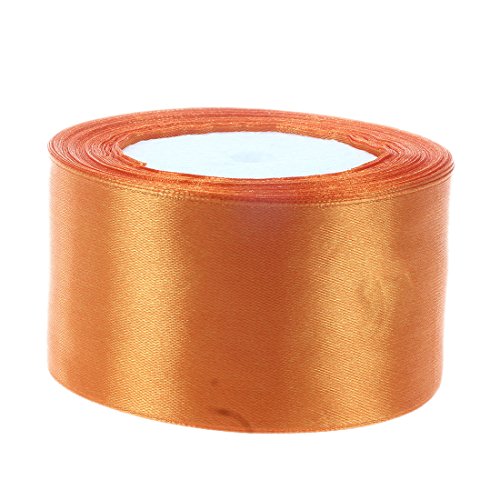 Epodmalx 1 Rolle (25 Yards/Rolle) 2 (50 Mm) Einseitig Satinband Gurtband Dekoration Geschenk WeihnachtsbäNder (Orange) von Epodmalx