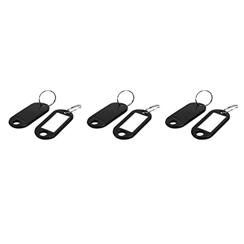 Epodmalx Schlüsselringanhänger (300 Stück, Schwarz) von Epodmalx