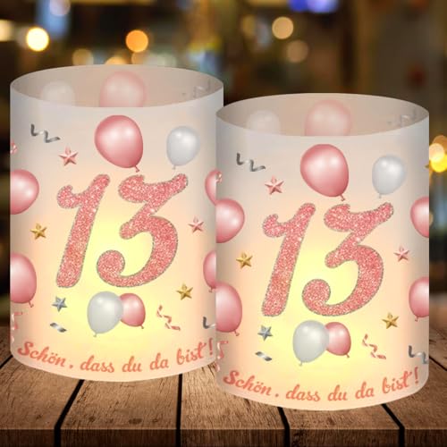 12 Windlicht Tischdeko 13 Geburtstag, Party Deko 13 Geburtstag Mädchen, Rosegold 13 Geburtstag Deko, Schön DASS Du Da Bist, Geeignet für Teelichter oder Kerzen, Happy Birthday Tischdeko 12 Windlicht Tischdeko 13 Geburtstag, Party Deko 13 Geburtstag Mädchen, Rosegold 13 Geburtstag Deko, Schön DASS Du Da Bist, Geeignet für Teelichter oder Kerzen, Happy Birthday Tischdeko von Epokus