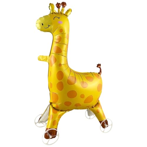 Giraffe Folienballon XXL, Walking Giraffe Ballon mit Rädern, 3D Tiere Luftballon Stehend, für Kinder Geburtstag Party Waldtiere Deko, Geschenk Mitgebsel Mädchen Junge, 1 Stück Giraffe Folienballon XXL, Walking Giraffe Ballon mit Rädern, 3D Tiere Luftballon Stehend, für Kinder Geburtstag Party Waldtiere Deko, Geschenk Mitgebsel Mädchen Junge, 1 Stück von Epokus