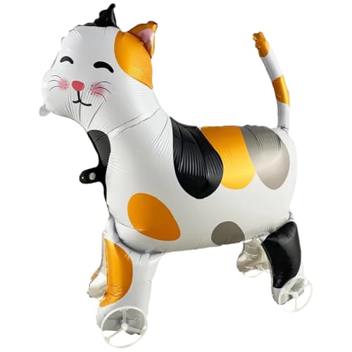 Katze Folienballon XXL, Walking Katzen Ballon mit Rädern, 3D Tiere Luftballon Stehend, für Kinder Geburtstag Party Katze Deko, Geschenk Mitgebsel Mädchen Junge, 1 Stück Katze Folienballon XXL, Walking Katzen Ballon mit Rädern, 3D Tiere Luftballon Stehend, für Kinder Geburtstag Party Katze Deko, Geschenk Mitgebsel Mädchen Junge, 1 Stück von Epokus