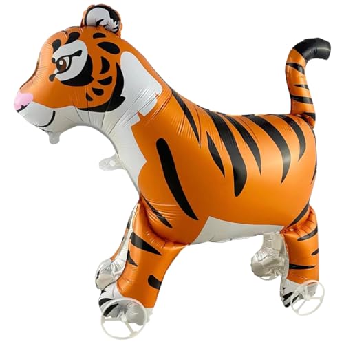 Tiger Folienballon XXL, Walking Tiger Ballon mit Rädern, 3D Tiere Luftballon Stehend, für Kinder Geburtstag Party Waldtiere Deko, Geschenk Mitgebsel Mädchen Junge, 1 Stück Tiger Folienballon XXL, Walking Tiger Ballon mit Rädern, 3D Tiere Luftballon Stehend, für Kinder Geburtstag Party Waldtiere Deko, Geschenk Mitgebsel Mädchen Junge, 1 Stück von Epokus