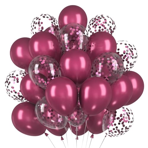 60 Stück Luftballons Weinrote Dunkelrot, Helium Ballons Burgunder Konfetti, Bordeaux Latex Ballons, 12 Zoll Partyballon fur Hochzeit Geburtstag Valentinstag Jahrestag Babyparty Braut Verlobung Dusche 60 Stück Luftballons Weinrote Dunkelrot, Helium Ballons Burgunder Konfetti, Bordeaux Latex Ballons, 12 Zoll Partyballon fur Hochzeit Geburtstag Valentinstag Jahrestag Babyparty Braut Verlobung Dusche von Epokus