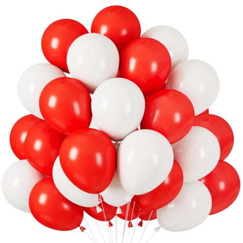 60 Stück Luftballons Rot Weiß, Helium Ballons Matt Rot, Weiss Rot Latex Ballons, 12 Zoll Romantisch Partyballon fur Mädchen Frau Geburtstag Hochzeit Verlobung Valentinstag Babydusche Feste Karneval 60 Stück Luftballons Rot Weiß, Helium Ballons Matt Rot, Weiss Rot Latex Ballons, 12 Zoll Romantisch Partyballon fur Mädchen Frau Geburtstag Hochzeit Verlobung Valentinstag Babydusche Feste Karneval von Epokus