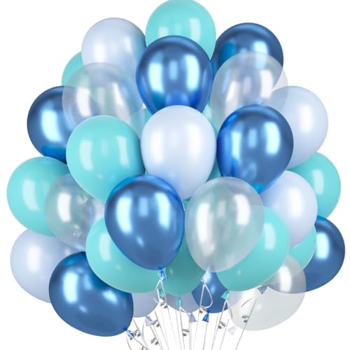 60 Stück Luftballons Türkis Blau, Helium Ballons Metallic Blau, 12 Zoll Transparente Macaron Mat Hellblau Koralle Turquoise Latex Partyballon fur Ocean Hochzeit Kinder Geburtstag Babydusche 60 Stück Luftballons Türkis Blau, Helium Ballons Metallic Blau, 12 Zoll Transparente Macaron Mat Hellblau Koralle Turquoise Latex Partyballon fur Ocean Hochzeit Kinder Geburtstag Babydusche von Epokus