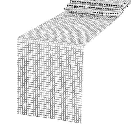 Disco Party Tischläufer, 30x275cm Discokugel Tischdecke, Silber Glitter Table Runner, Disco Party deko, 70er 80er Jahre Disco Thema deko, Tisch läufer für Geburtstag Tanzparty Hochzeit Tischdeko Disco Party Tischläufer, 30x275cm Discokugel Tischdecke, Silber Glitter Table Runner, Disco Party deko, 70er 80er Jahre Disco Thema deko, Tisch läufer für Geburtstag Tanzparty Hochzeit Tischdeko von Epokus