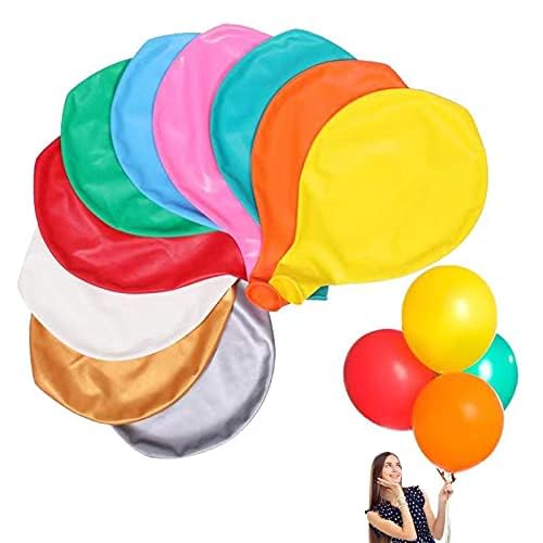 Groß Geburtstag Luftballons XXL,10 Stück 36 Zoll/90cm Bunt Luftballon Helium,Riesige Latex Ballon Dekoration für Hochzeit Geburtstag Taufe Babyparty Kinder Party Festival von Epokus