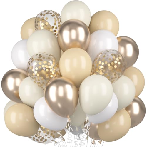 Luftballons Beige Sandweißer, 60 Stück Champagner Gold Mattes Weiß Helium Ballon, Aprikose Creme Weiss Nude Gold Konfetti Latex Ballons für Boho Geburtstag Hochzeit Frauen Abschluss Party Babyparty Luftballons Beige Sandweißer, 60 Stück Champagner Gold Mattes Weiß Helium Ballon, Aprikose Creme Weiss Nude Gold Konfetti Latex Ballons für Boho Geburtstag Hochzeit Frauen Abschluss Party Babyparty von Epokus