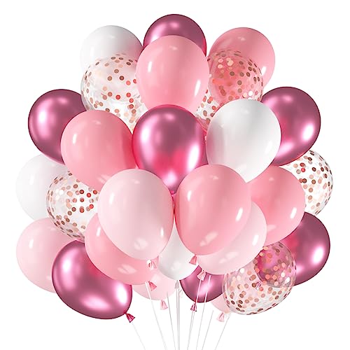 Luftballons Rosa Weiß, 60 Stück Metallic Rosa Rosegold Konfetti Ballons, Hellrosa Weiss Helium Ballon, Rosa Weiß Latex Ballons Set für Geburtstag Hochzeit Mädchen Party Babyparty Luftballons Rosa Weiß, 60 Stück Metallic Rosa Rosegold Konfetti Ballons, Hellrosa Weiss Helium Ballon, Rosa Weiß Latex Ballons Set für Geburtstag Hochzeit Mädchen Party Babyparty von Epokus