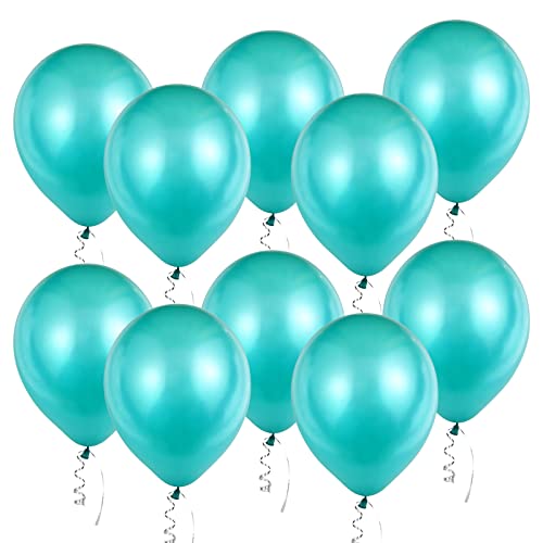 Luftballons Tiffany Blau, 60 Stück 12 Zoll Turquoise Latex Ballons, Türkis Helium Balloons mit Bändern, Partyballon Dekorationen für Geburtstage Hochzeit Valentinstag Graduierung Kommunion Thema Party von Epokus