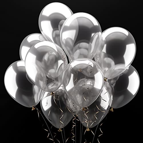 Luftballons Transparente, 60 Stück 12 Zoll Transparente Latex Ballons, Durchsichtige Helium Ballon, Partyballon Dekorationen für Geburtstag Babyparties Hochzeit Valentinstag Graduierung Kommunion von Epokus