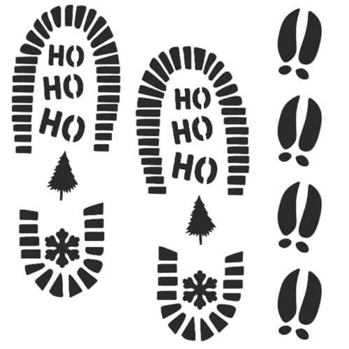 Weihnachten Weihnachtsmann Fußabdruck,3 Stücke Weihnachtsmann Fußabdrücke Schablone,Wiederverwendbare Weihnachtsmann Stiefel Drucke Rentier Elf Fußabdruck Schablone Feiertag Schablonen Weihnachten Weihnachtsmann Fußabdruck,3 Stücke Weihnachtsmann Fußabdrücke Schablone,Wiederverwendbare Weihnachtsmann Stiefel Drucke Rentier Elf Fußabdruck Schablone Feiertag Schablonen von Epokus