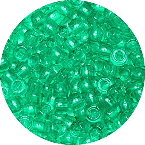 Eppingwin 1000 Stück transparente grüne Ponyperlen, rund, 9 mm, Kunststoff Eppingwin 1000 Stück transparente grüne Ponyperlen, rund, 9 mm, Kunststoff von Eppingwin